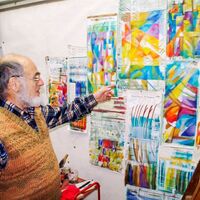 Ge Gerssler im Atelier